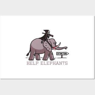 Help Elephants Posters and Art